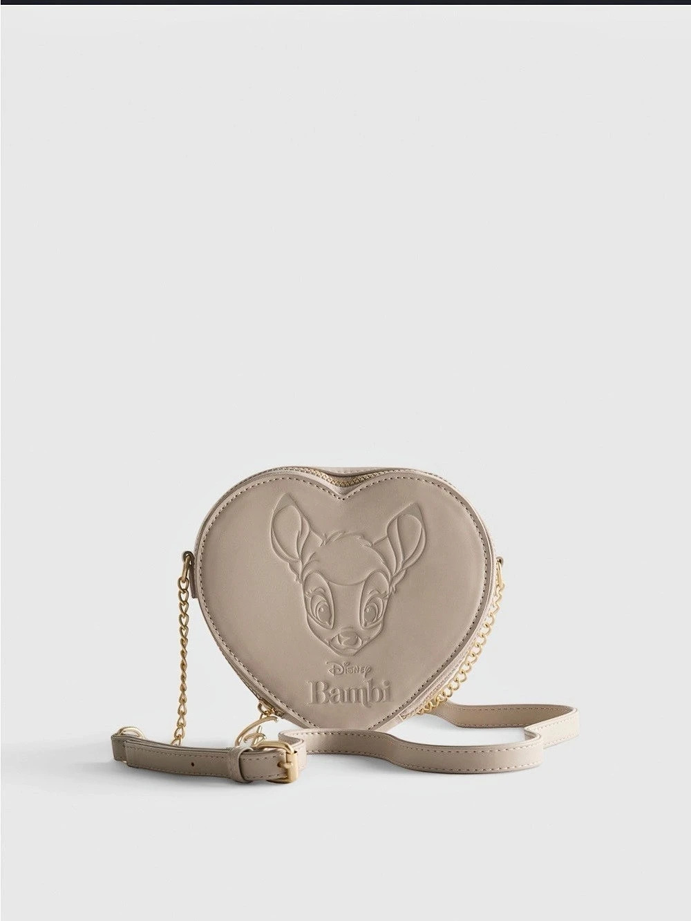 Disney NWT Bambi Heart Crossbody Bag Heart Crossbody Bag in Beige Like New